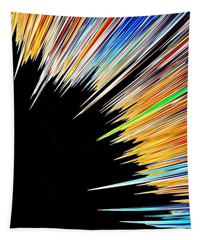 Rainbow Tapestry featuring the digital art Rainbow, Explosion by Scott S Baker