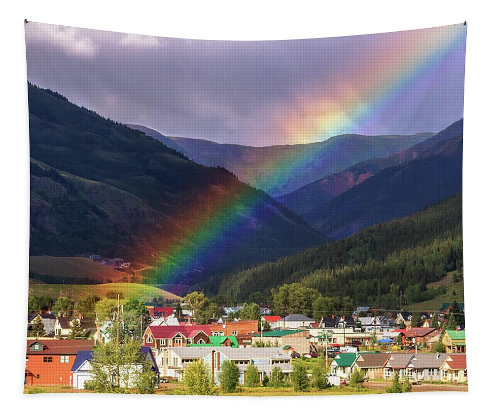 Ark Tapestry featuring the photograph Rainbow's End by Rick Furmanek