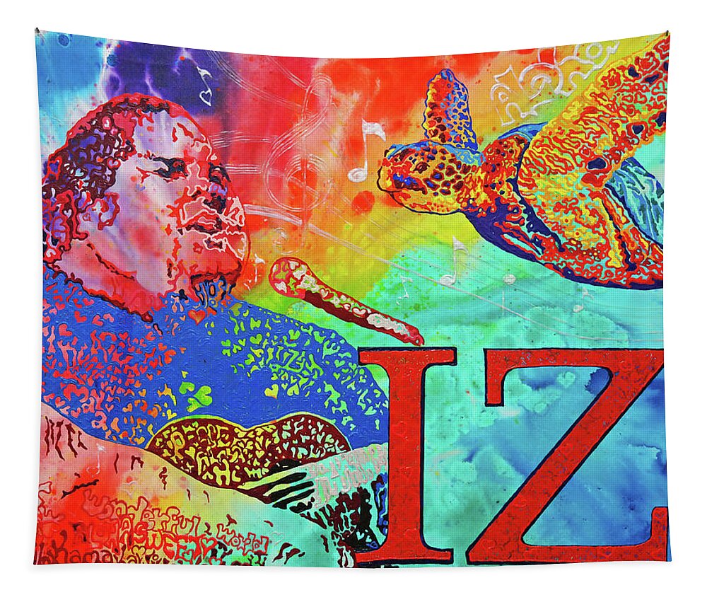 Iz Tapestry featuring the painting Rainbows by Thom MADro