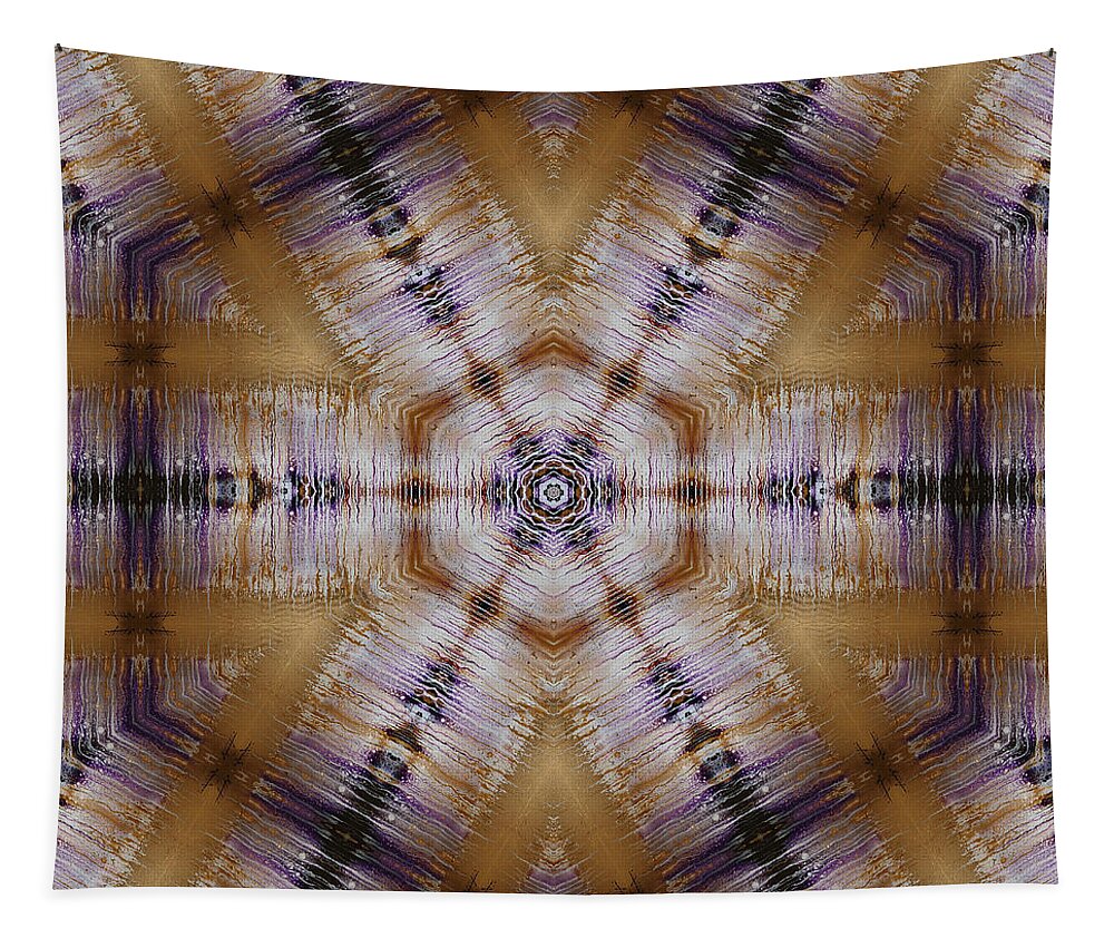 Square Tapestry featuring the digital art Rainy Day - Kaleidoscope 1 by Themayart