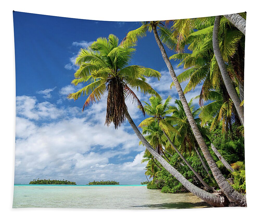 Rangiroa Tapestry featuring the photograph Rangiroa - the Blue Lagoon by Olivier Parent