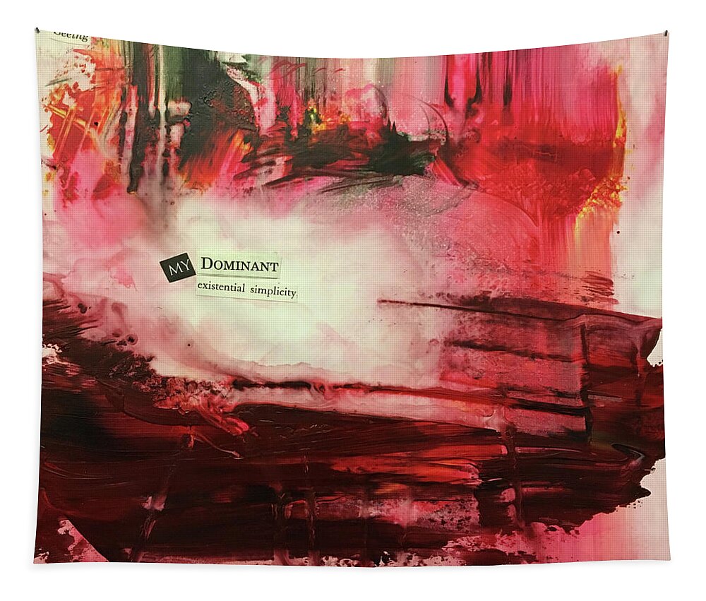 Abstract Art Tapestry featuring the painting Ravenous Saint by Rodney Frederickson