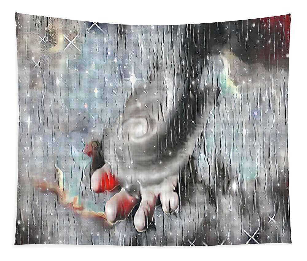  Tapestry featuring the digital art Reaching by Christina Knight