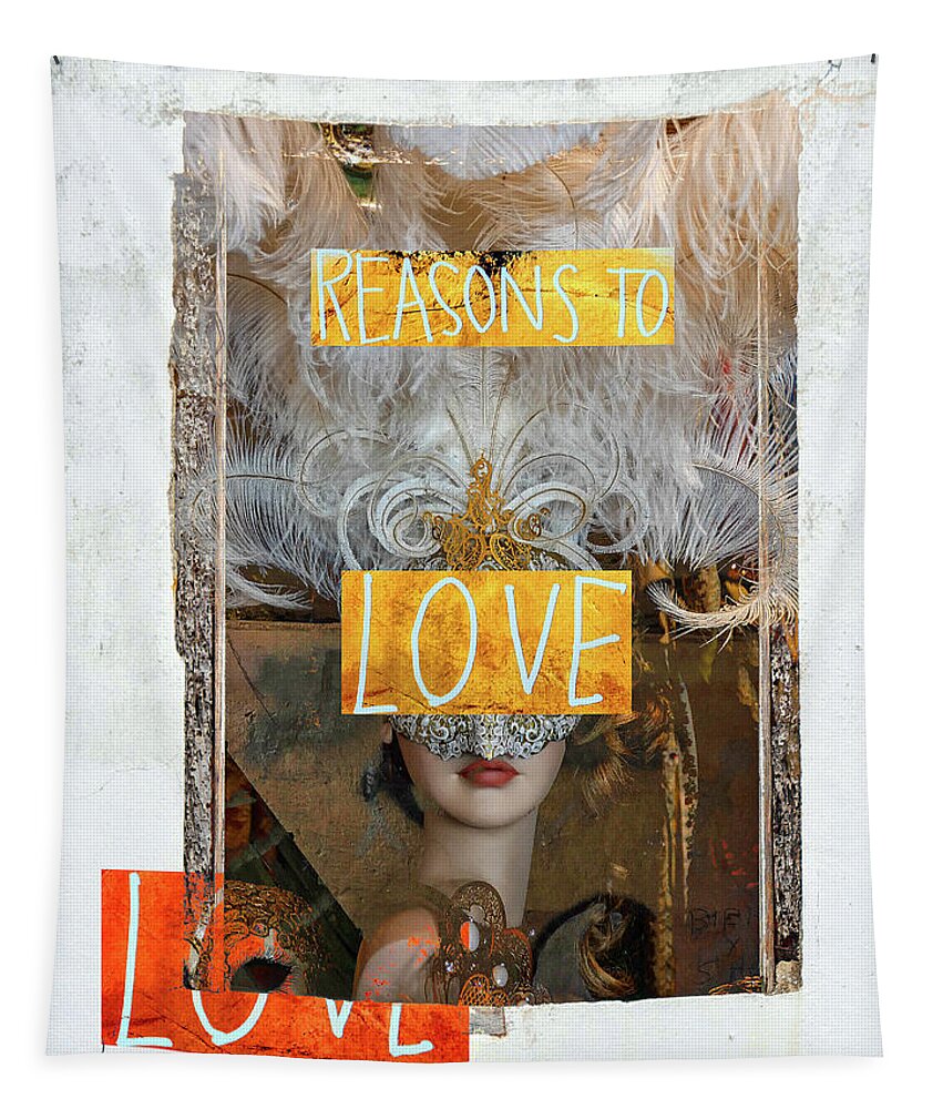 Woman Tapestry featuring the digital art Reasons To Love by Gabi Hampe