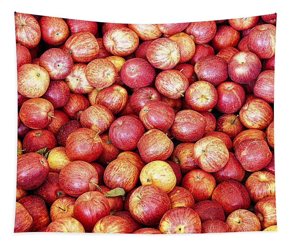 Red Tapestry featuring the photograph Red Apples by Scott Olsen
