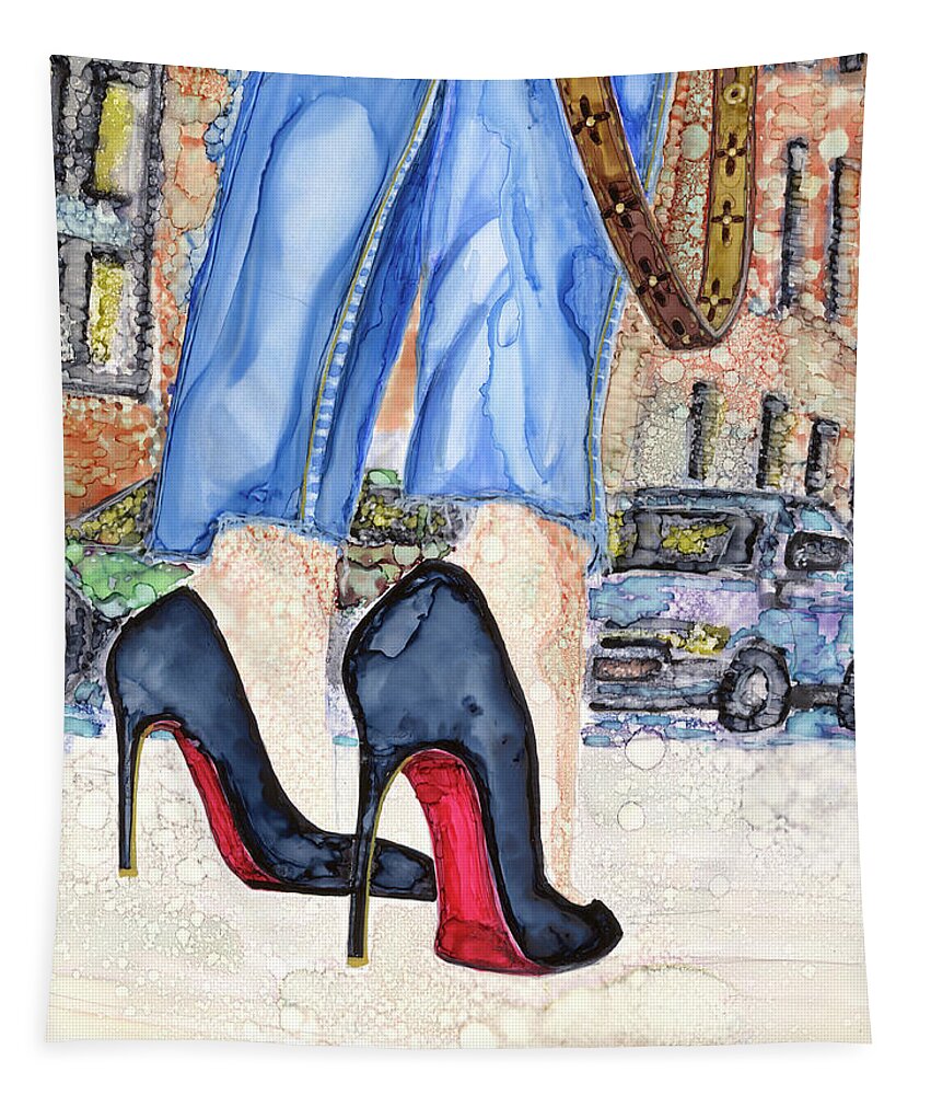 Red Bottom Shoes Tapestry by Joyce Clark - Fine Art America