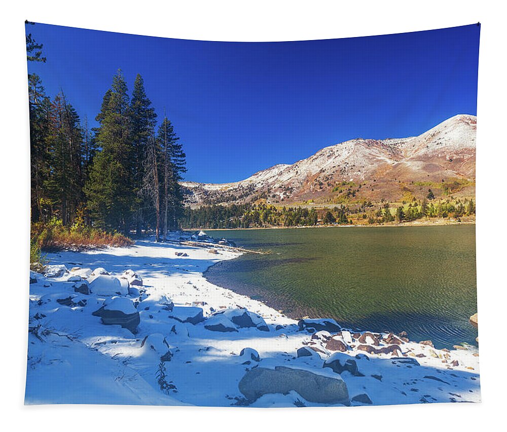 Lakes Tapestry featuring the photograph Red Lake by Tassanee Angiolillo