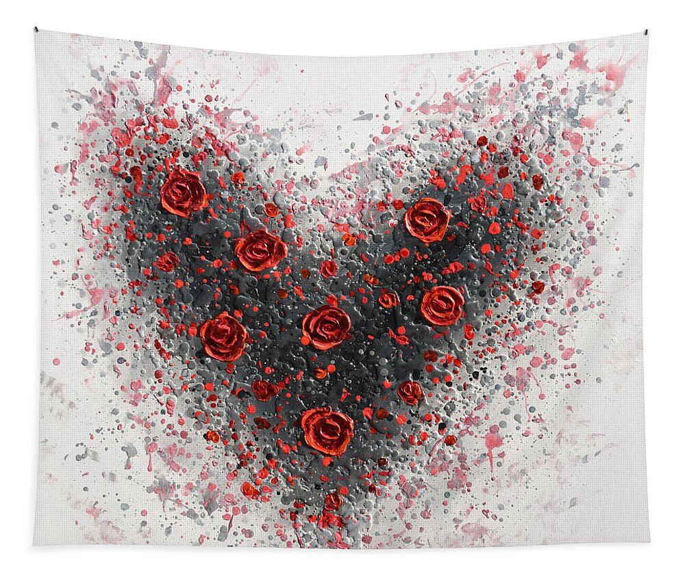 Heart Tapestry featuring the painting Red Passion by Amanda Dagg