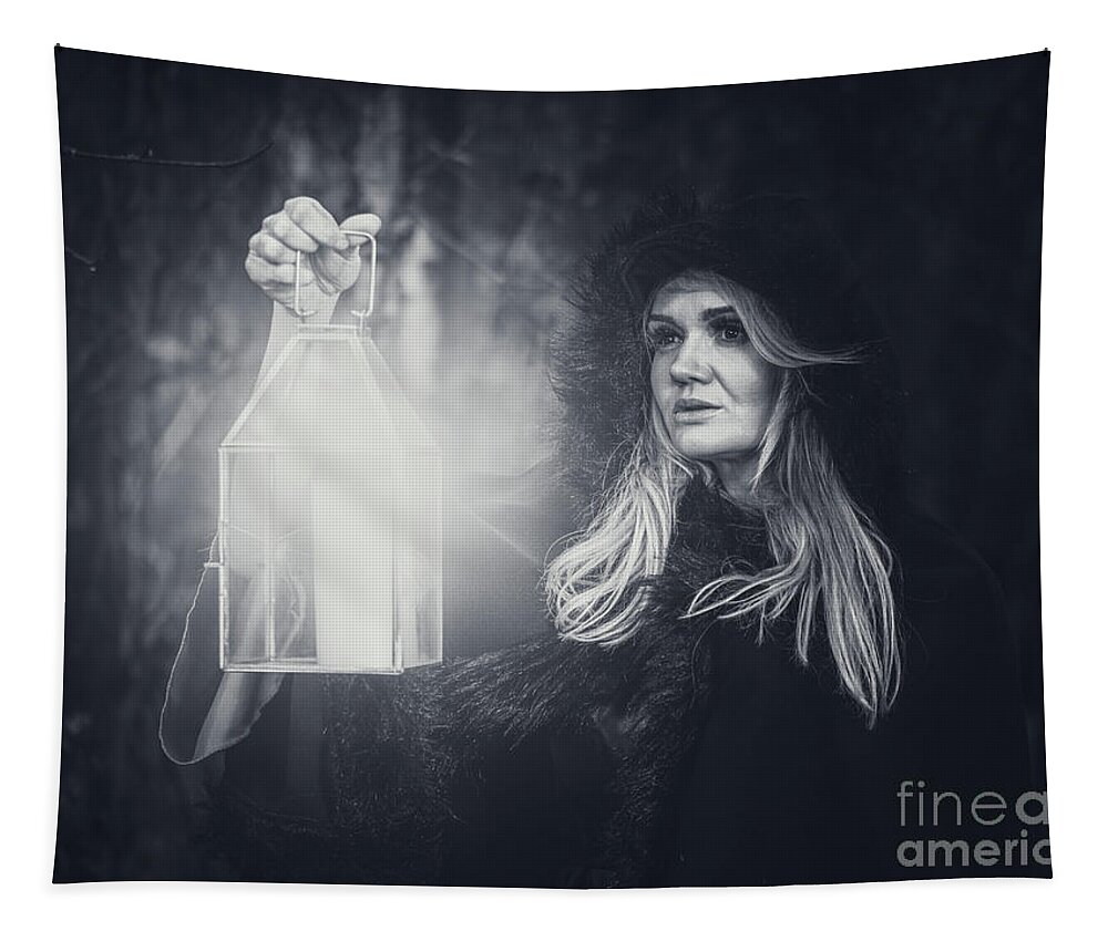 Goit Stock Tapestry featuring the photograph Red Riding Hood by Mariusz Talarek