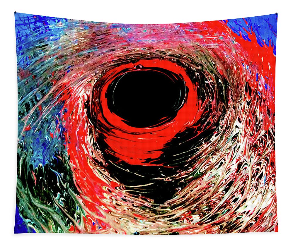 Red Tapestry featuring the painting Red Twister by Anna Adams