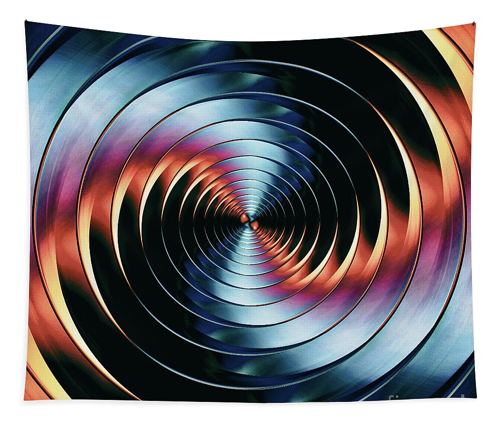 Circle Tapestry featuring the digital art Reflections of Infinity by Phil Perkins