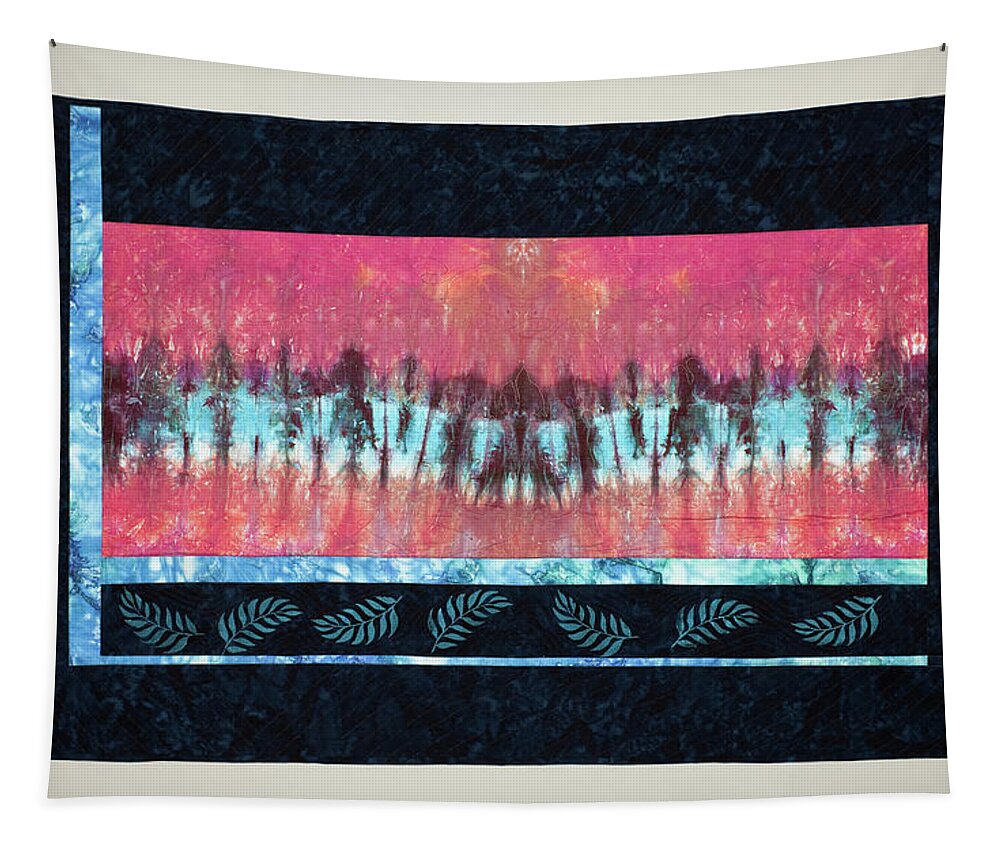 Fiber Art Tapestry featuring the mixed media Reflections by Vivian Aumond
