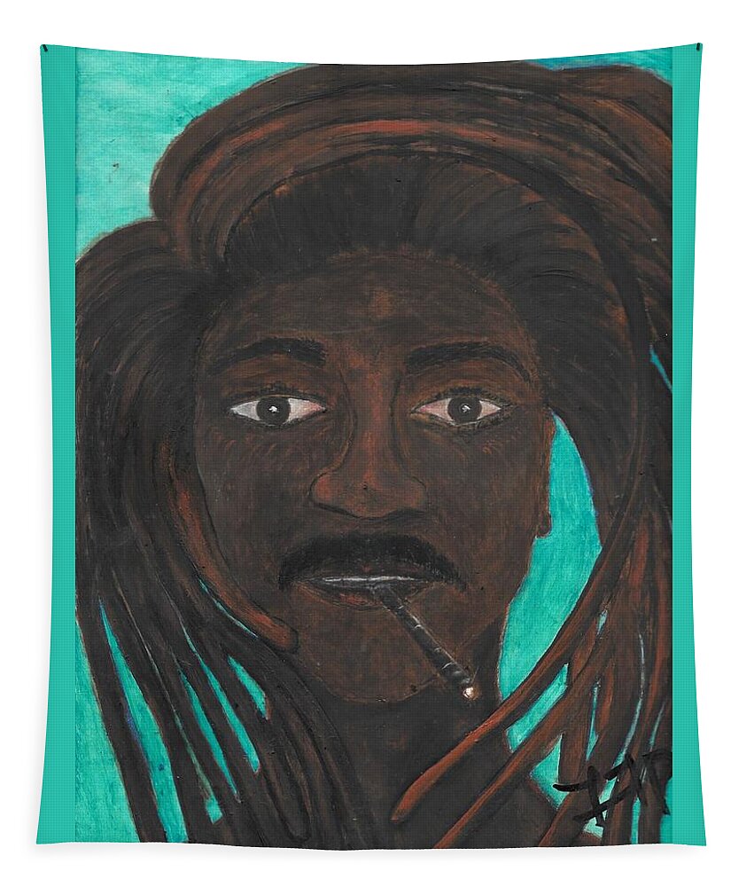 Man Tapestry featuring the painting Relish by Esoteric Gardens KN