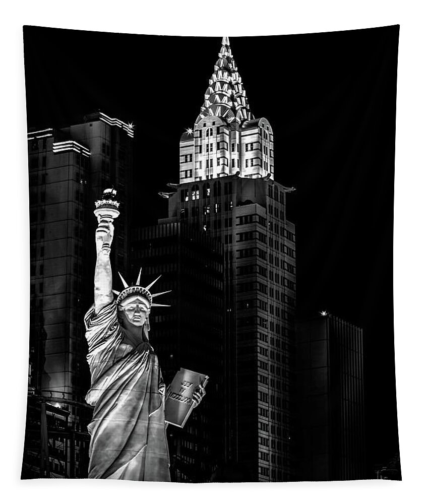 Statue Of Liberty Tapestry featuring the photograph Replica Of Freedom by Az Jackson