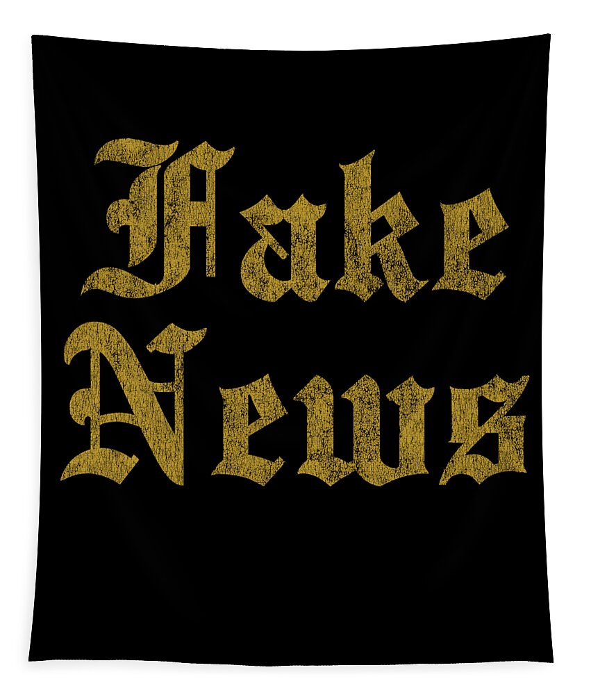 Cool Tapestry featuring the digital art Retro Fake News by Flippin Sweet Gear