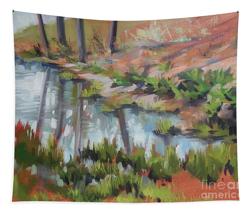 Spring Tapestry featuring the painting Return of Spring by K M Pawelec