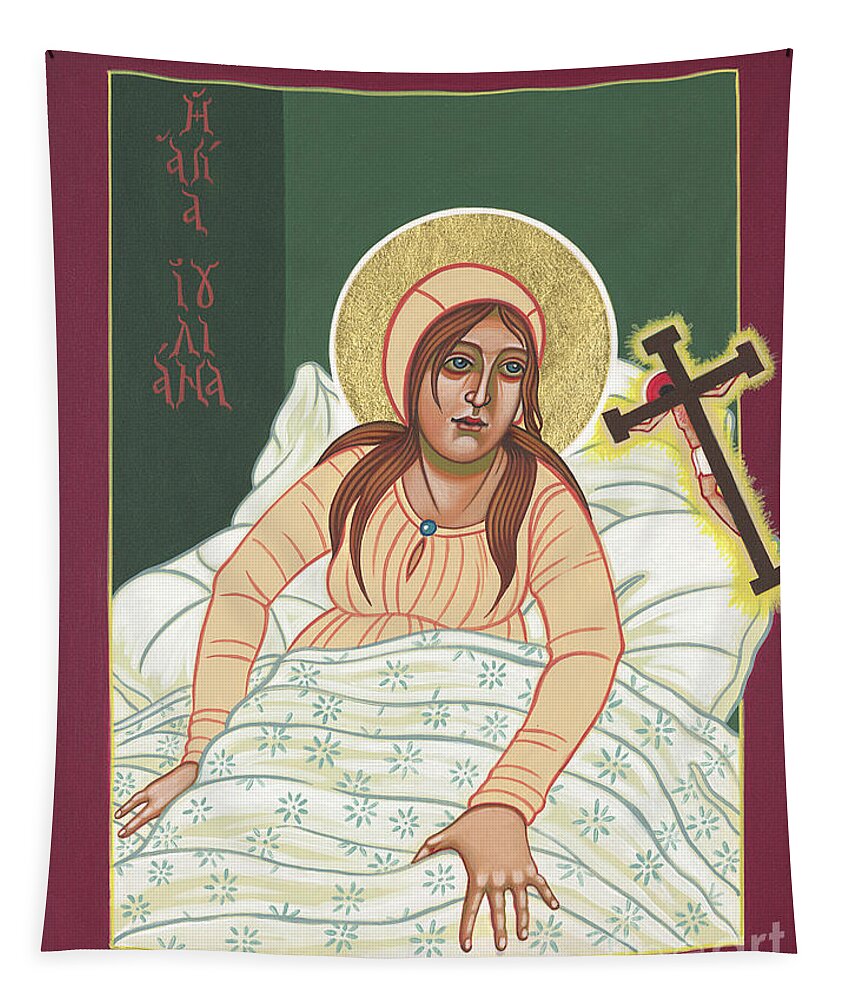 Revelations Of Julian Of Norwich Tapestry featuring the painting Revelations of Julian of Norwich 316 by William Hart McNichols