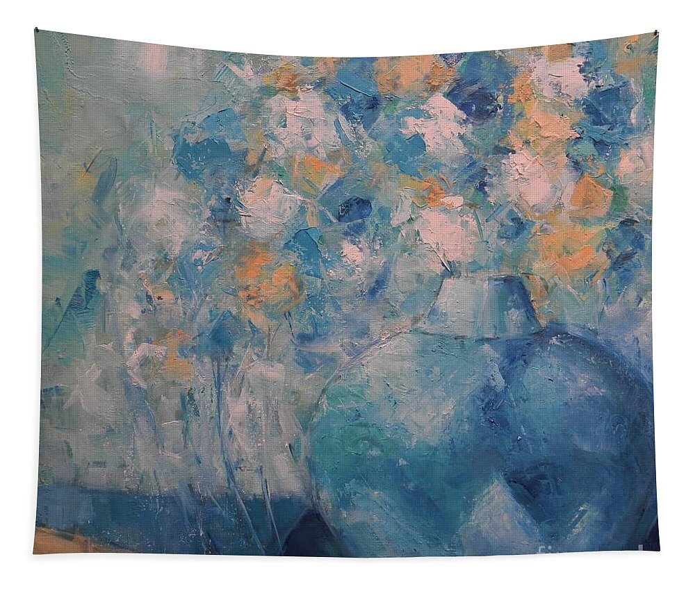 Blue Tapestry featuring the painting Rhapsody in Blue by Dan Campbell