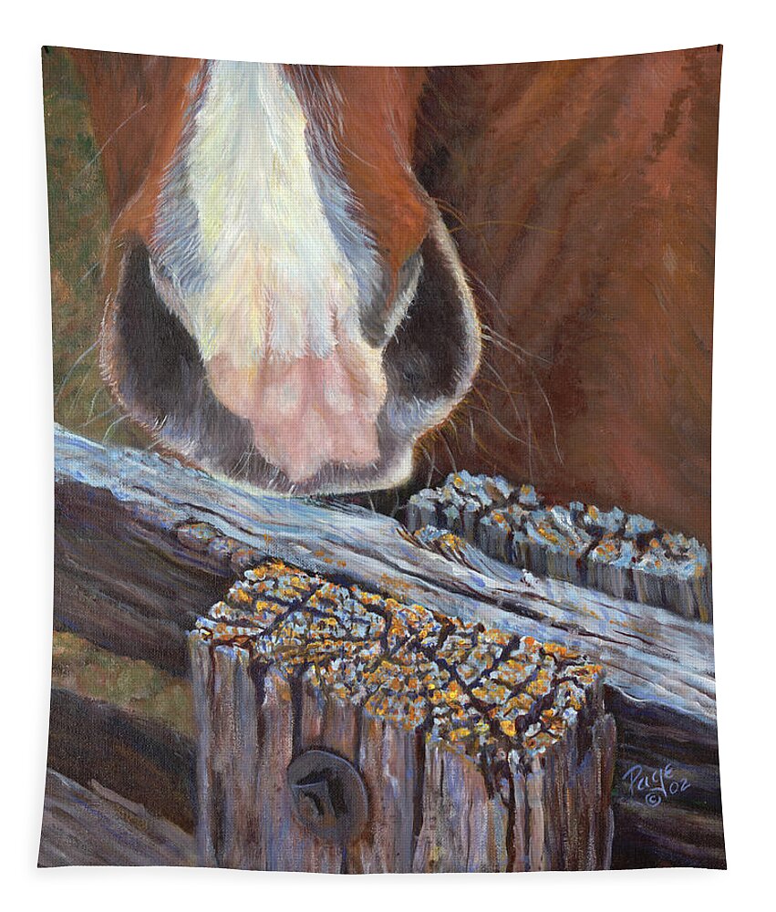 Horse Tapestry featuring the painting Rhoda Knows by Page Holland