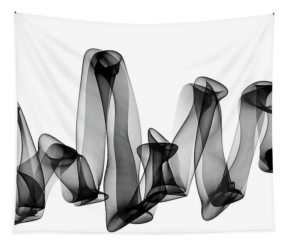 Abstract Ribbon Tapestry featuring the digital art Rhybn by Susan Maxwell Schmidt