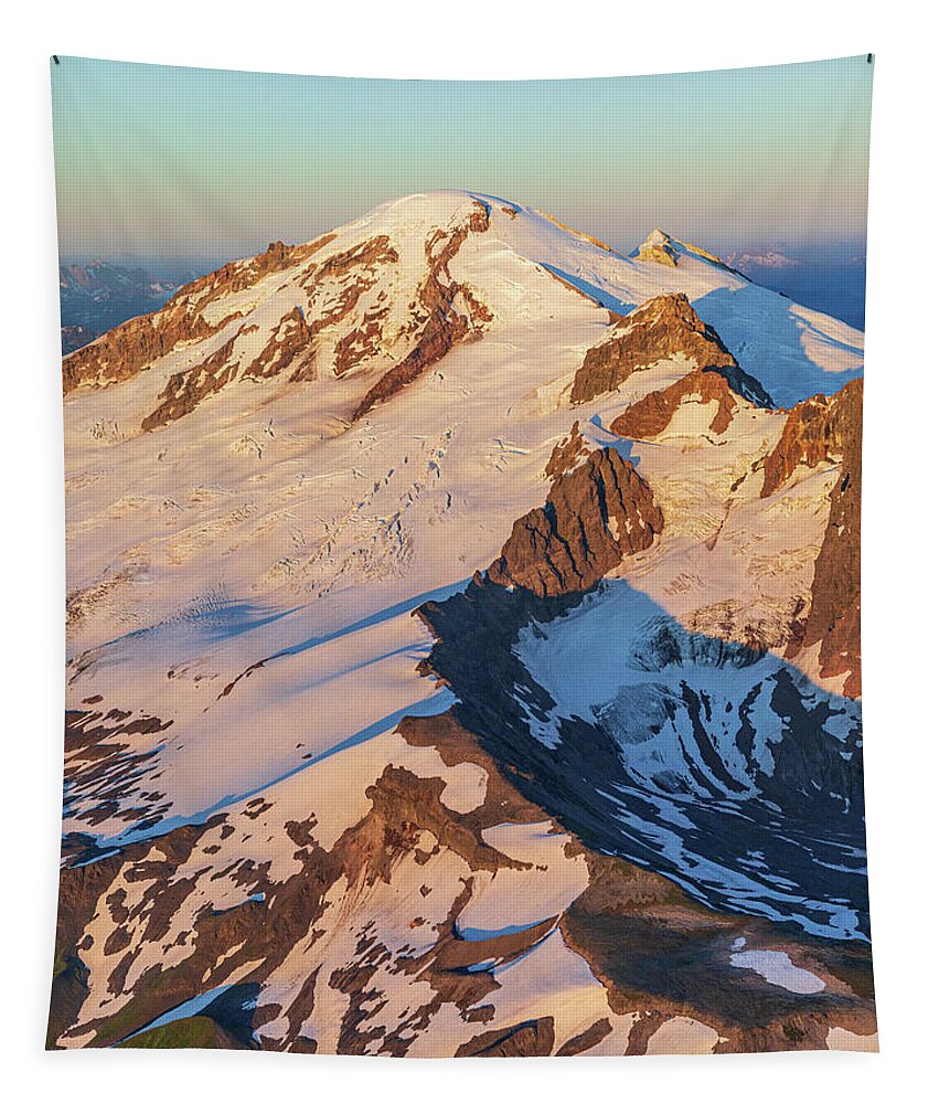 Mount Baker Tapestry featuring the photograph Ridge to Summit by Michael Rauwolf