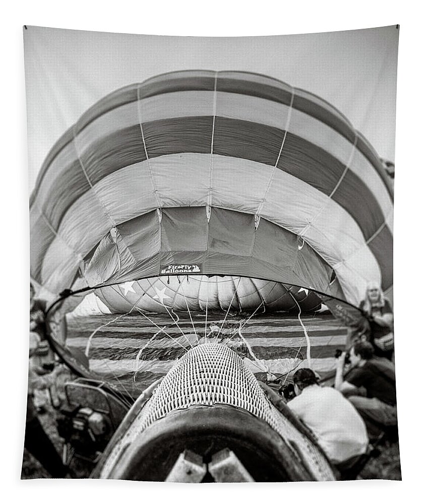 Balloon Tapestry featuring the photograph Right Down The Basket by Steve Stanger