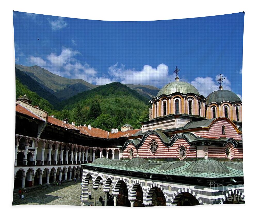  Tapestry featuring the photograph Rila Monastery by Annamaria Frost