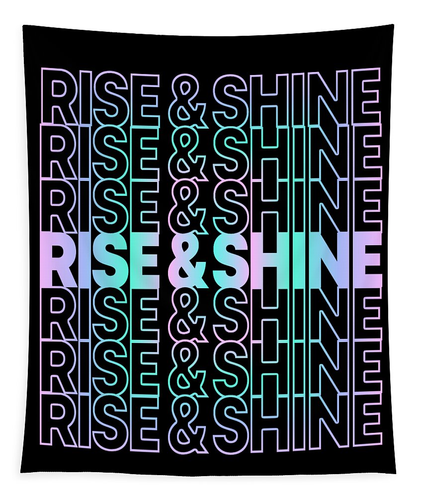 Cool Tapestry featuring the digital art Rise and Shine Retro by Flippin Sweet Gear