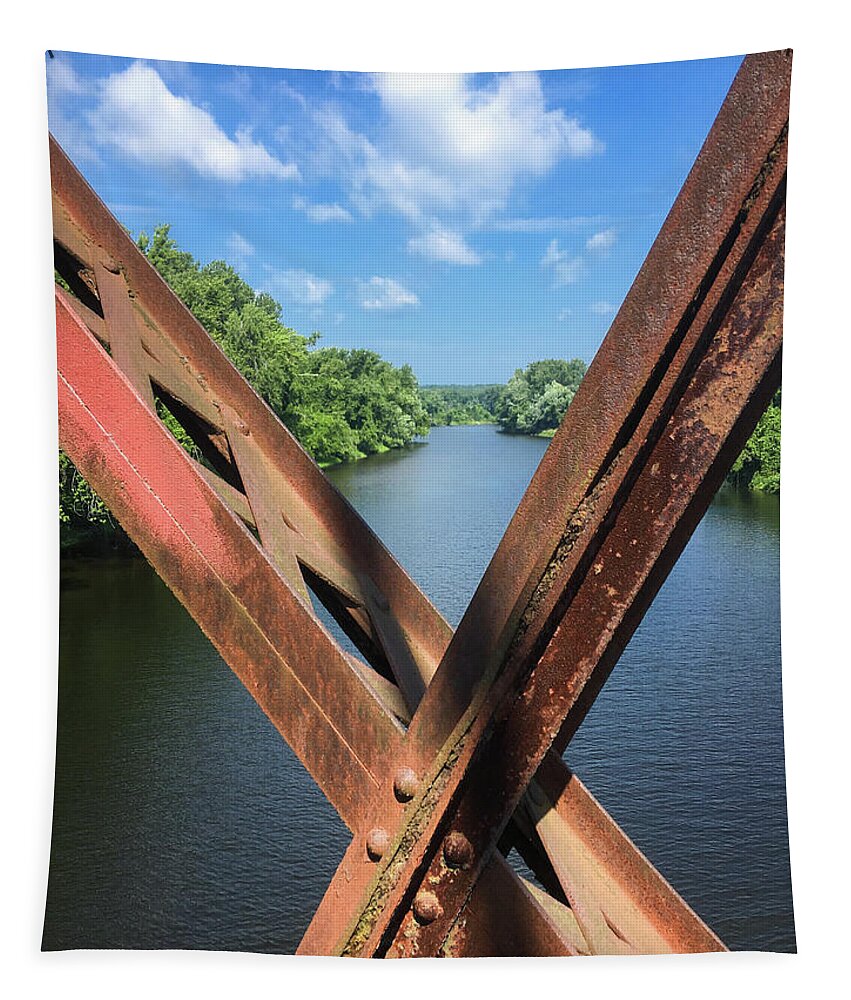 Rust Tapestry featuring the photograph River Cross by Steven Nelson