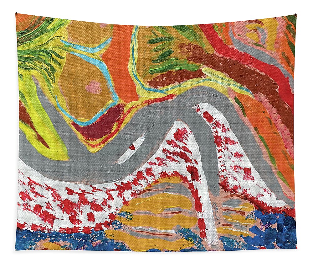 River Tapestry featuring the painting River Dancer by David Feder