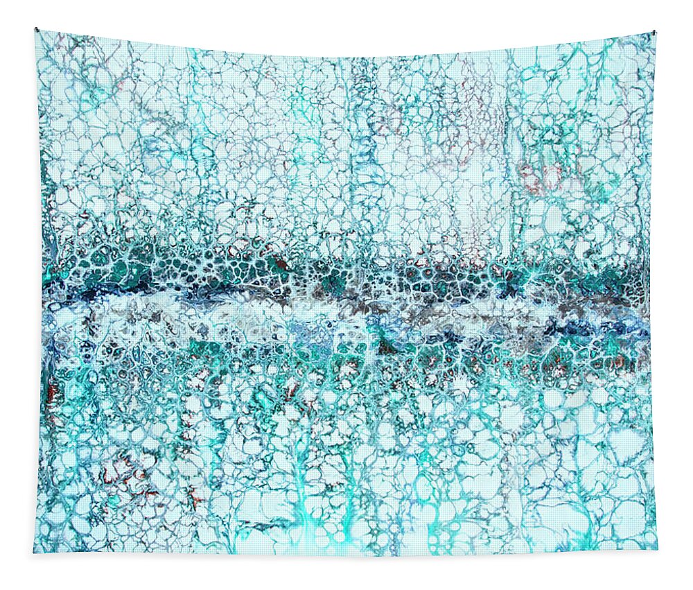 Blue Tapestry featuring the painting Road Less Traveled by Katrina Nixon
