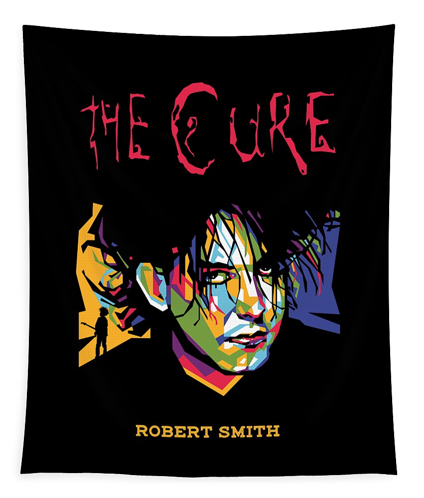 Nosferatu Tapestry featuring the digital art Robert The Cure in WPAP by Ical Said