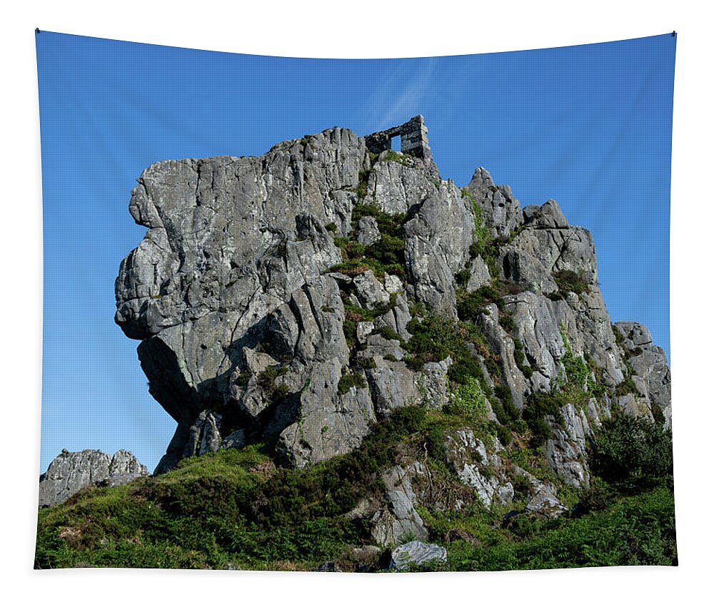Roche Tapestry featuring the photograph Roche Rock chapel 2 by Steev Stamford
