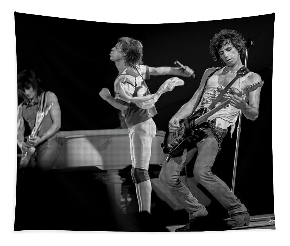 Keith Richards Tapestry featuring the photograph Rocking Out by Jurgen Lorenzen