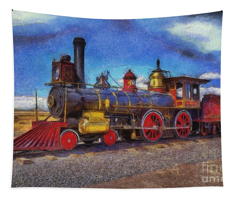 Union Pacific No. 119 Tapestry featuring the digital art Rogers 119 by Jerzy Czyz