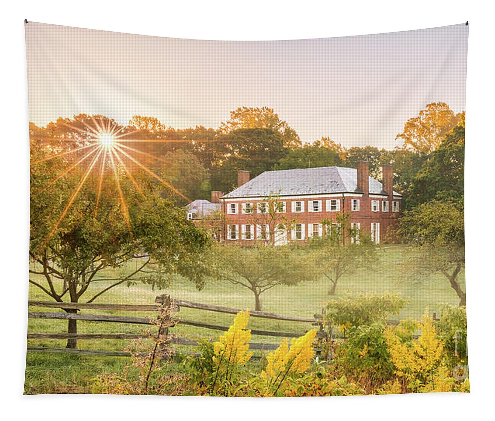 Photograph Tapestry featuring the photograph Roosevelt Museum at Sunrise by Sean Mills