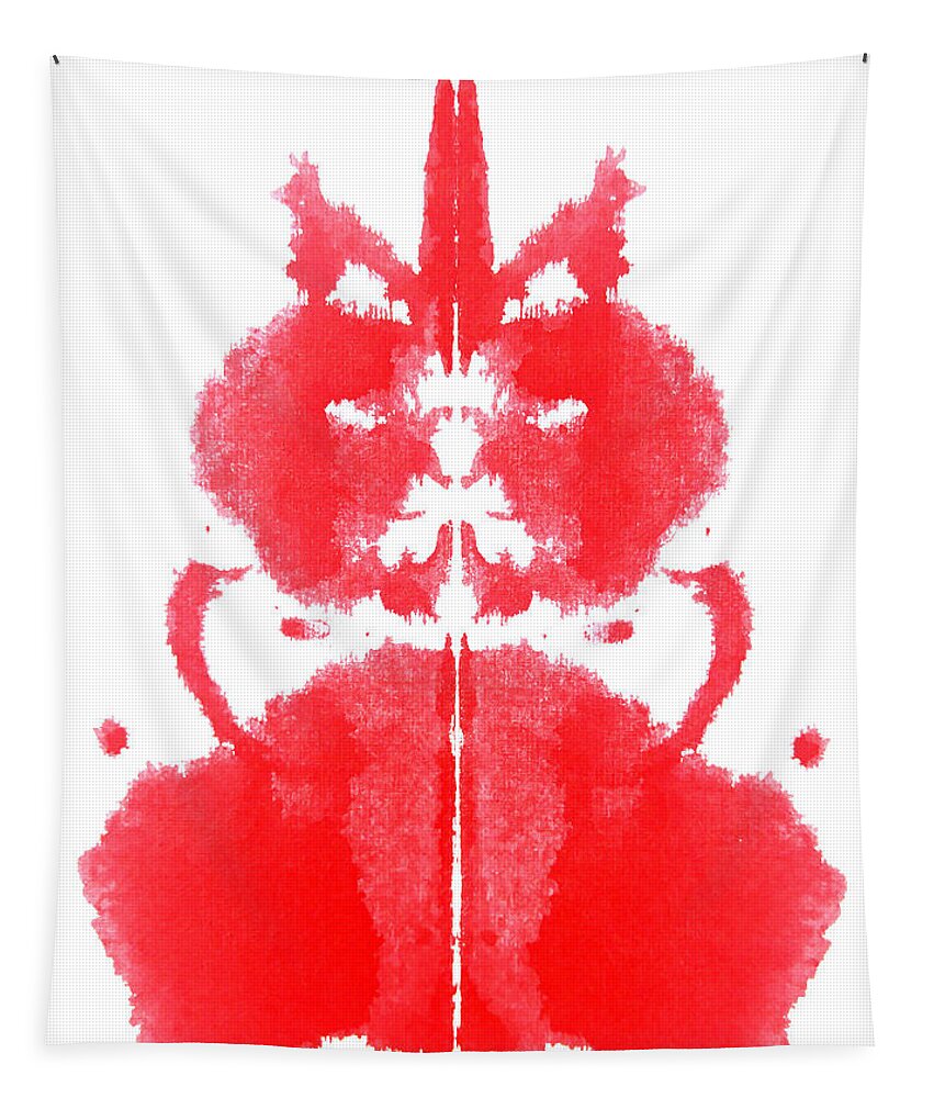 Ink Blot Tapestry featuring the painting Root Chakra by Stephenie Zagorski