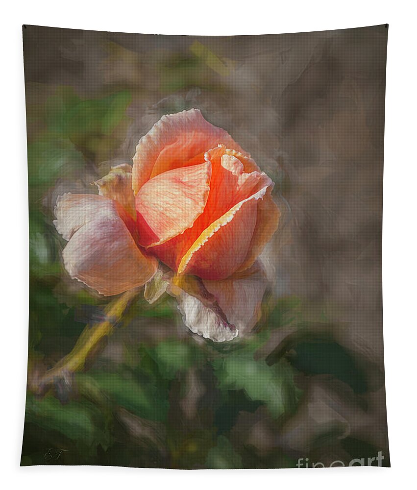 Rose Tapestry featuring the photograph Rose Impression 2 by Elaine Teague