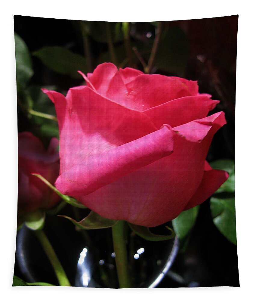 Single Beauty Tapestry featuring the photograph Rose Red by David Zimmerman