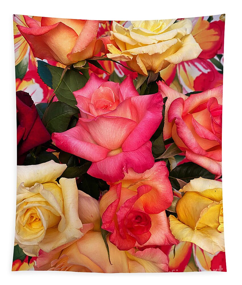 Flower Tapestry featuring the photograph Roses, Roses by Jeanette French