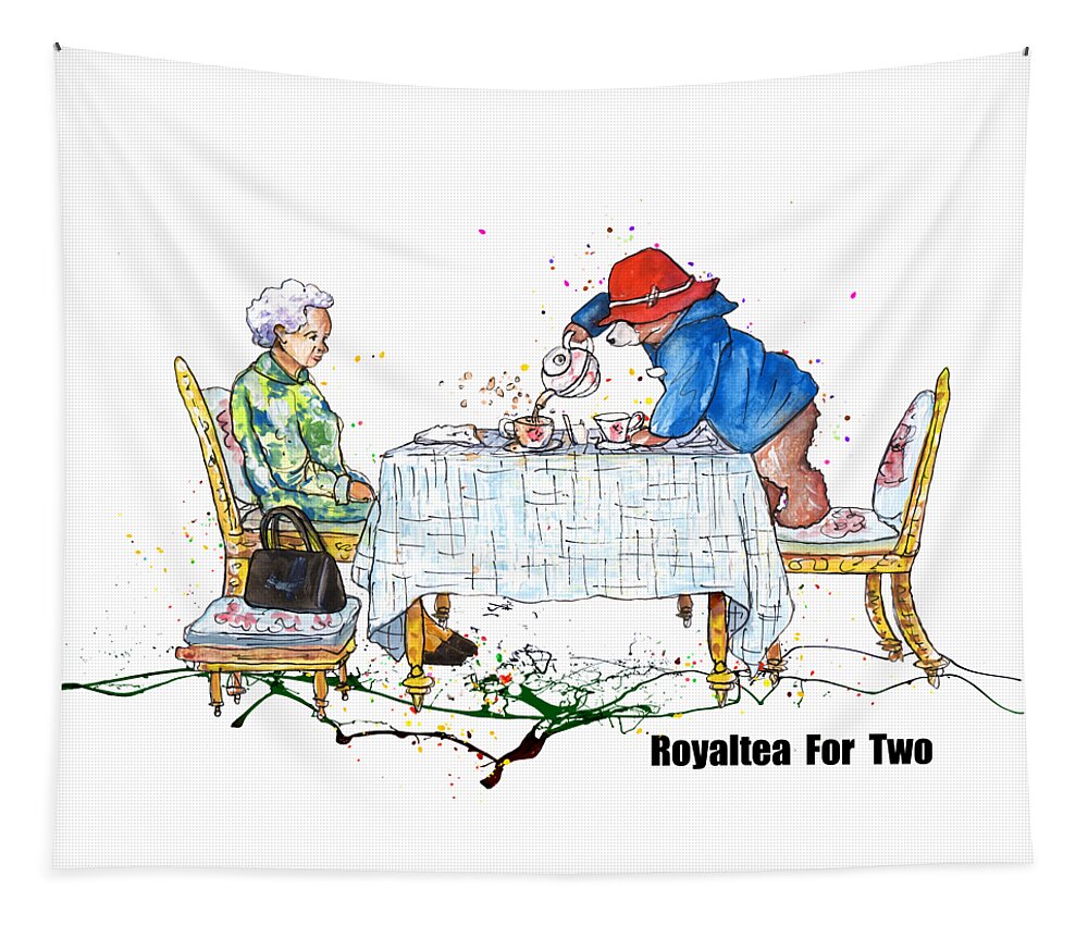 Paddington Tapestry featuring the painting Royaltea For Two by Miki De Goodaboom