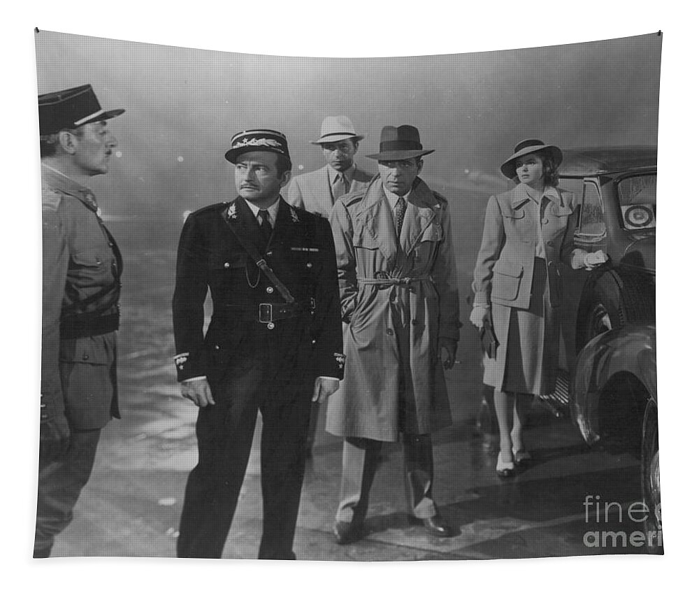 Humphrey Bogart Tapestry featuring the photograph Round up the Usual Suspects - Casablanca by Doc Braham
