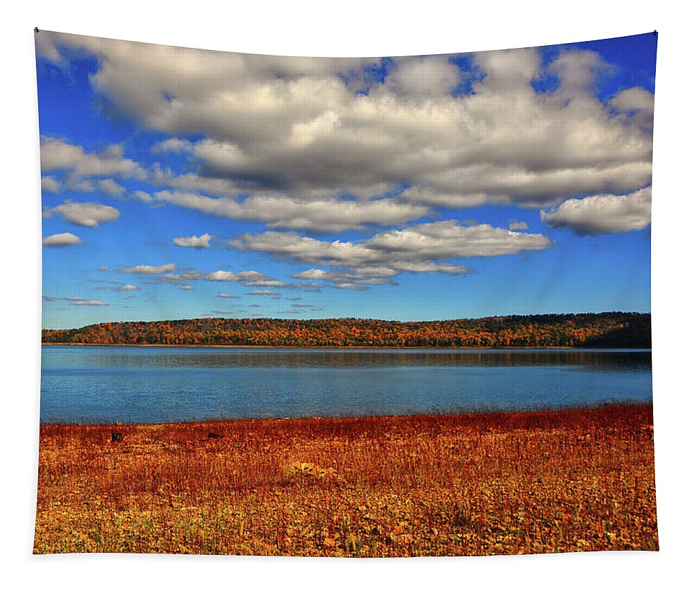 Round Valley State Park Autumn Tapestry featuring the photograph Round Valley State Park Autumn by Raymond Salani III