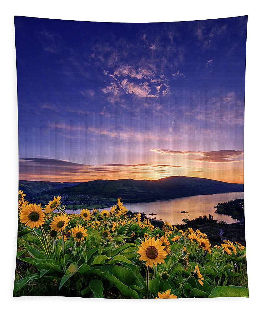 Rowena Crest Tapestry featuring the photograph Rowena Crest Spring Beginnings by Dan Mihai