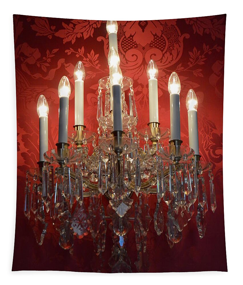 Chandelier Tapestry featuring the photograph Royal Chandelier by Thomas Schroeder