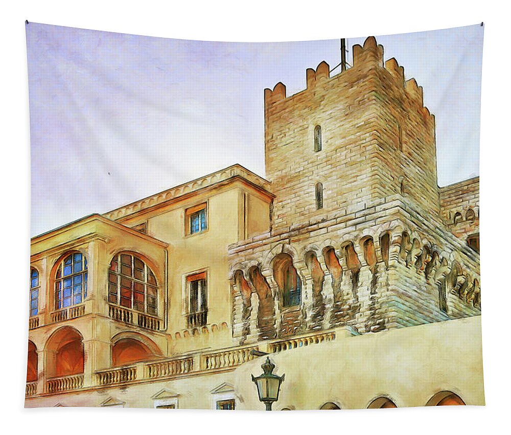 Royal Palace Tapestry featuring the photograph Royal Palace, Monaco Monte Carlo by Tatiana Travelways