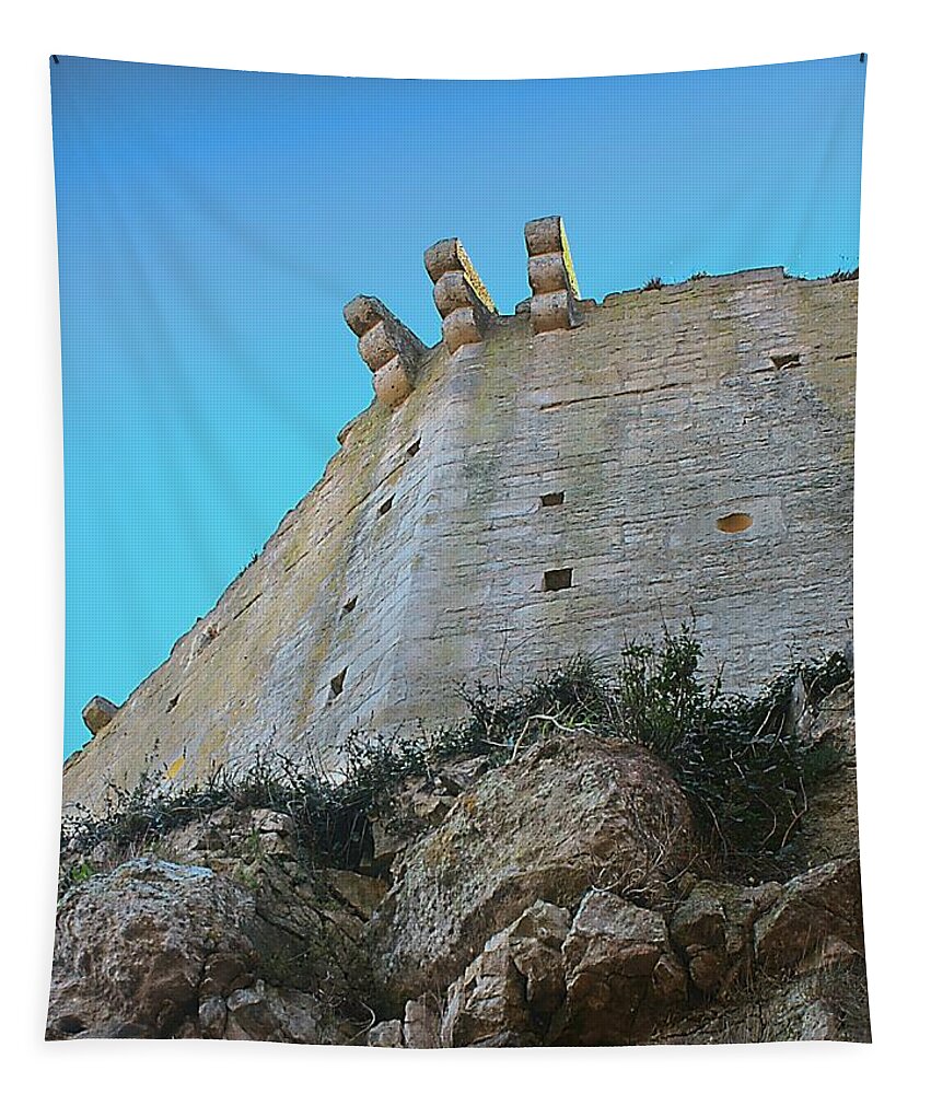 Castle Tapestry featuring the photograph Rufus Castle, Portland, Dorset, UK by Alan Ackroyd