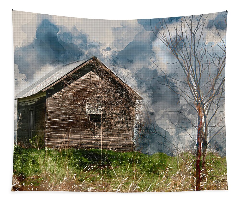 Barn Tapestry featuring the photograph Rural Farm Shed by Pamela Williams