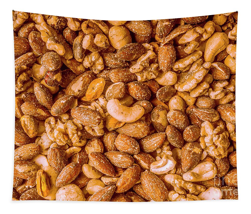 Nut Tapestry featuring the photograph Rustic nut mix by Jorgo Photography
