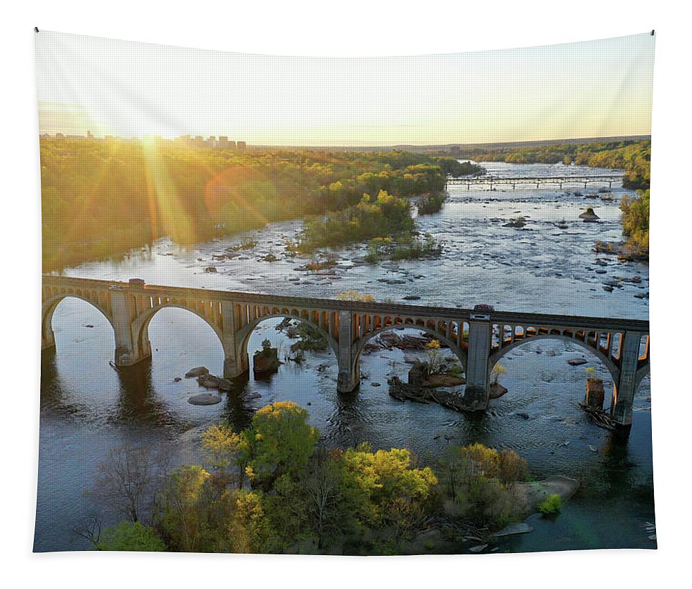 Richmond Tapestry featuring the photograph Rva 018 by Richmond Aerials